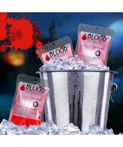 20 Pack Blood Bag IV Bags Drink Cup with Bottle Squeeze and Funnel- Reusable Blood Bags for Halloween Nurse Vampire Zombie Th...