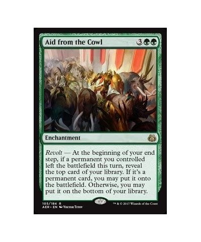 Aid from The Cowl (105/184) - Aether Revolt - Foil $10.79 Card Games