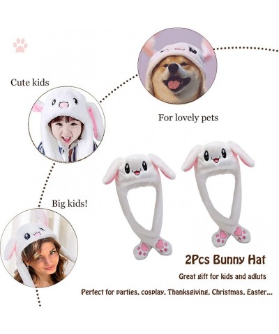 2PCS Cute Bunny Hat with Moving Ears Funny Rabbit Hat Soft Jumping Animal Hat for Women Kids Party Christmas Gift $34.00 Kids...