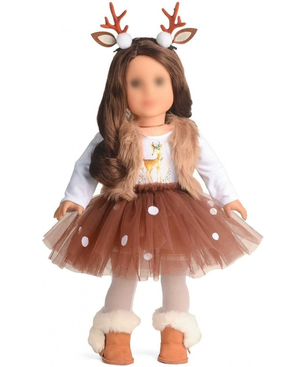 18 Inches Doll Clothes Christmas Deer Costume Tutu Dress fits 18 Inch Doll $29.40 Doll Accessories