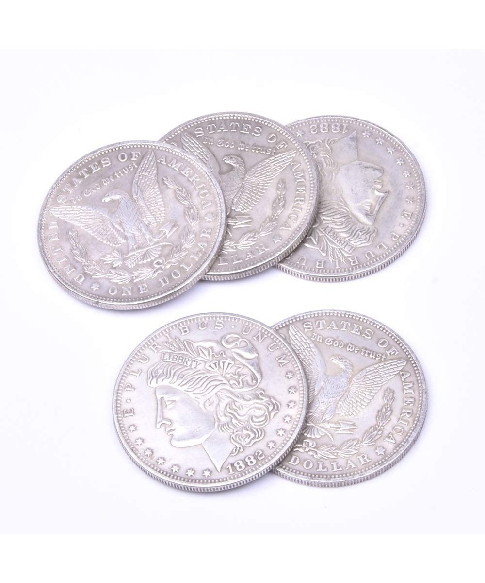 Enjoyer Copper Morgan Dollar Magic Tricks Coin Magic Gimmick Stage Close Up Appearing/Disappearing Magician Props 5 Pcs/Lot $...