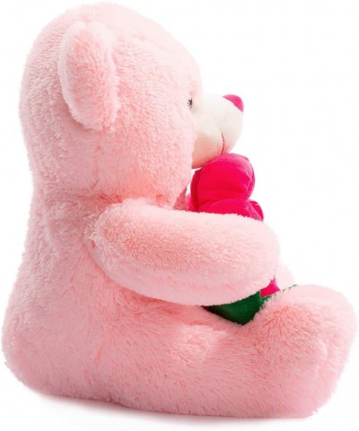 Teddy Bear Stuffed Animals Plush Bear Holding Rose Soft Plush Toy Valentine's Day 16 Inch Pink $42.84 Stuffed Animals & Teddy...