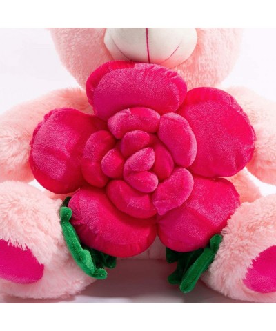 Teddy Bear Stuffed Animals Plush Bear Holding Rose Soft Plush Toy Valentine's Day 16 Inch Pink $42.84 Stuffed Animals & Teddy...