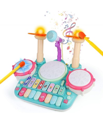 Baby Musical Toys Drum Set for Toddlers 1-3 Year Old Kids Musical Instruments Toy with Microphone Lights Piano Keyboard Early...