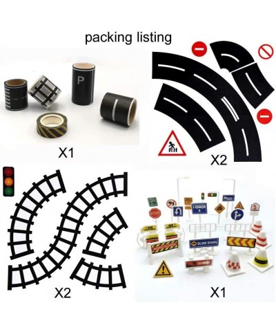 Play Road Tape for Toy Cars & Trains Black Tape 3 Rolls Road Tape 197 inch by 1.9 inch Packing Traffic Signs Tape Stick to Fl...