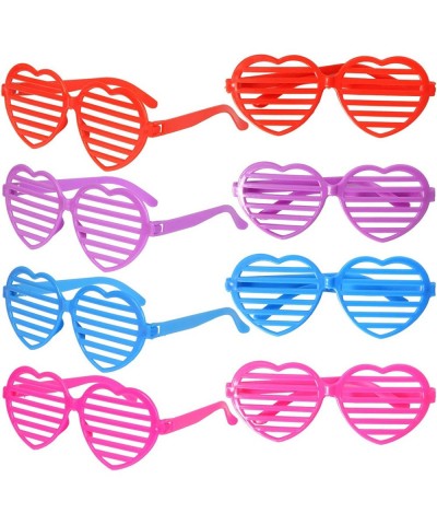 32 Packs Valentines Day Shade Glasses with Gift Cards Heart Shaped Shutter Glasses Heart Glasses Valentines Day Accessories f...