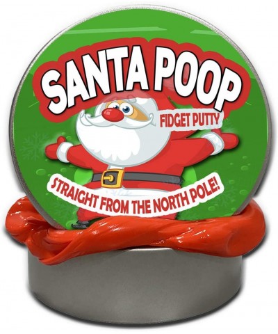 Santa Poop Fidget Putty - Christmas Stress Relief Therapy Toy for Kids Teens and Adults Red Metal Tin $22.36 Slime & Putty Toys