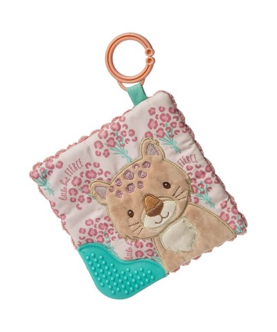 Crinkle Teether Toy with Baby Paper and Squeaker 6 x 6-Inches Little But Fierce Leopard $22.15 Baby Teether Toys