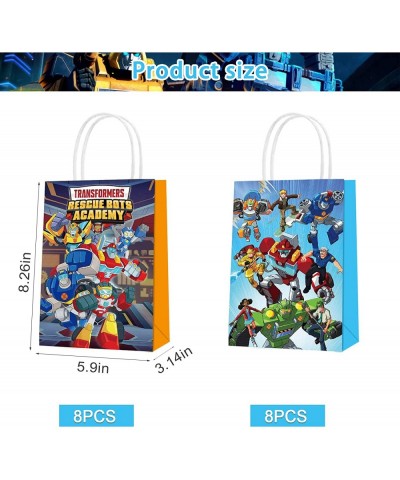 16Pcs The Trans_formers Rescue Bots Party Favor Bags Trans_formers Rescue Bots Birthday Paper Gift Bags with Handles for The ...