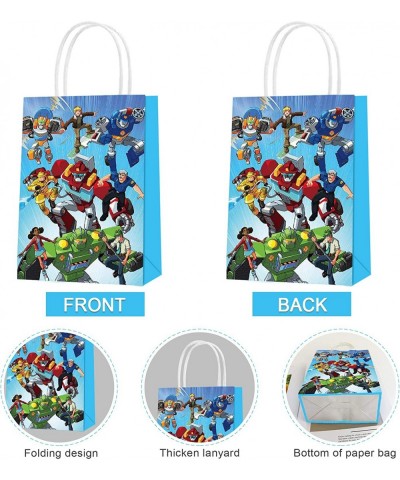 16Pcs The Trans_formers Rescue Bots Party Favor Bags Trans_formers Rescue Bots Birthday Paper Gift Bags with Handles for The ...