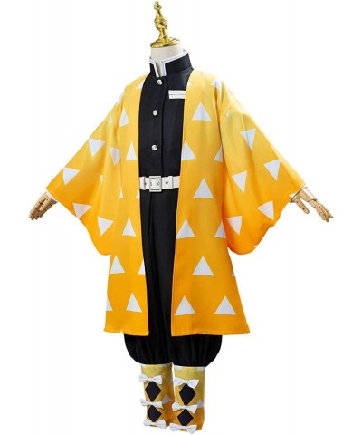 Kids Agatsuma Zenitsu Cape Cloak Outfits Cosplay Costume Halloween Kimono Robe Coat Anime Suits Uniform $65.12 Kids' Costumes