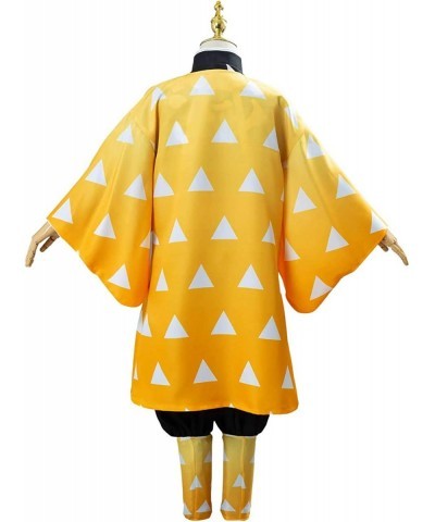 Kids Agatsuma Zenitsu Cape Cloak Outfits Cosplay Costume Halloween Kimono Robe Coat Anime Suits Uniform $65.12 Kids' Costumes