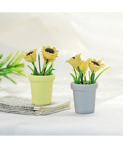 Miniature Sunflower 1/12 Scale Miniature Dollhouse Accessories Decor Resin Doll House Mini Sunflower Imagination Cultivation ...