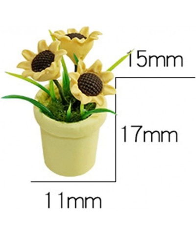 Miniature Sunflower 1/12 Scale Miniature Dollhouse Accessories Decor Resin Doll House Mini Sunflower Imagination Cultivation ...