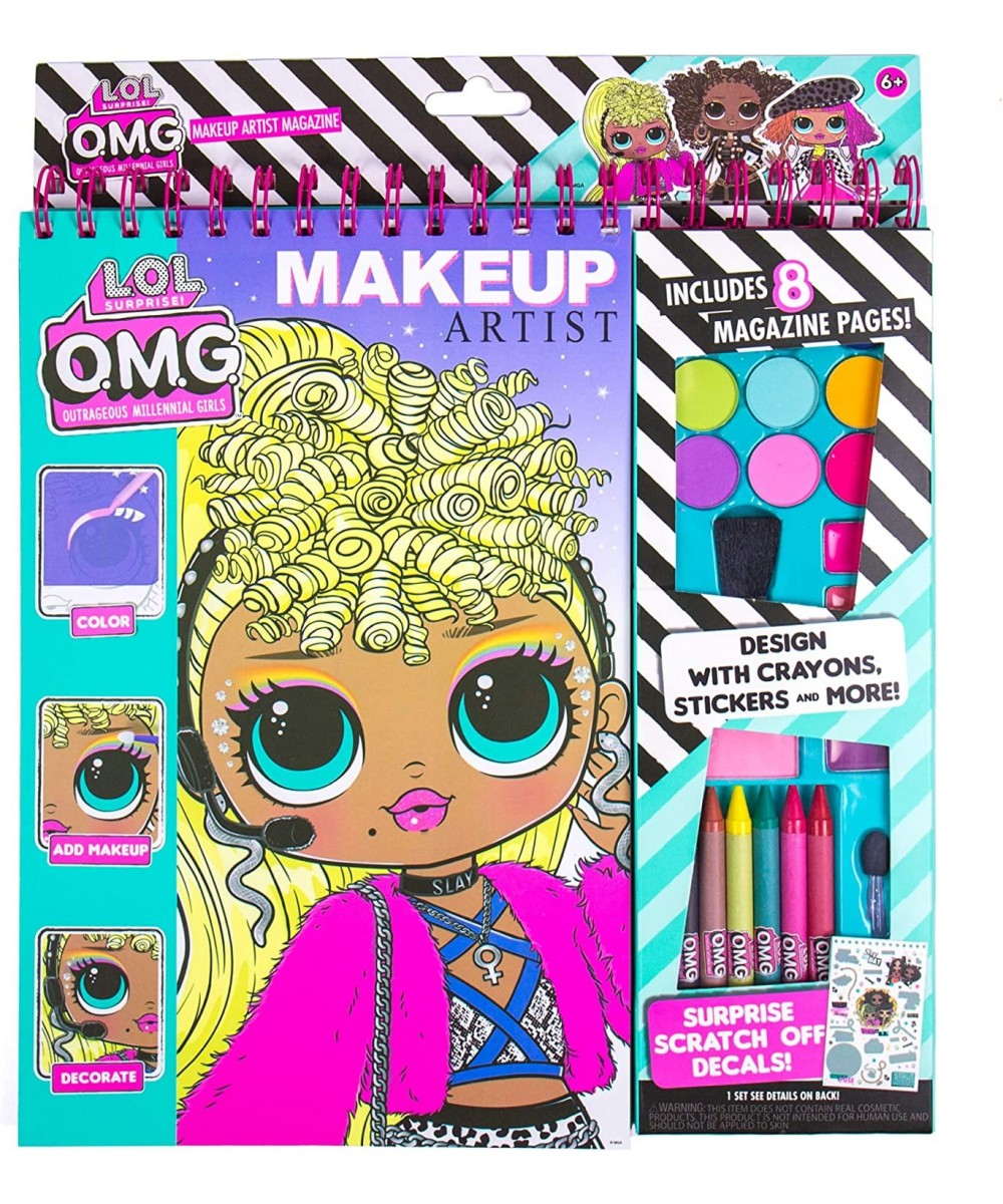 LOL OMG Make-Up Artist Magazine DIY Craft Kit Design with Crayons Stickers & More.Create Fashionable Looks Using Over 130 Ste...