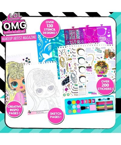 LOL OMG Make-Up Artist Magazine DIY Craft Kit Design with Crayons Stickers & More.Create Fashionable Looks Using Over 130 Ste...