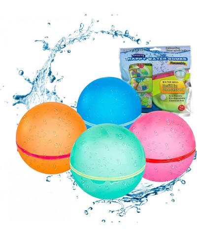 Reusable Water Bomb Reusable Water Balloons Self Sealing Quick Fill Novel Soft Silicone Water Bombs Toy Fastest Filling Water...