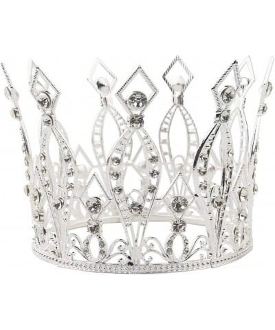 Crown Cake Topper Rhinestone Crystal Handmade Tiara Cake Decoration for Baby Shower Birthday Wedding Party Favors (Silver) $2...