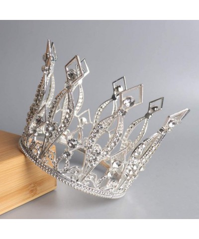 Crown Cake Topper Rhinestone Crystal Handmade Tiara Cake Decoration for Baby Shower Birthday Wedding Party Favors (Silver) $2...