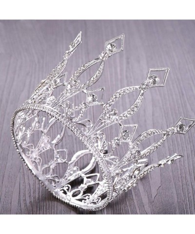 Crown Cake Topper Rhinestone Crystal Handmade Tiara Cake Decoration for Baby Shower Birthday Wedding Party Favors (Silver) $2...