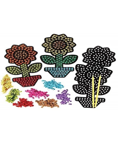 FE198 Sunflower Sequin Art Kits - Pack of 4 Make Your Own Childrens Art Set Creative Activities for Kids Decorate Your Own Ar...