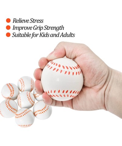 Baseball Party Favors Mini Foam Sport Balls 12 Pcs Baseball Stress Balls Prefect for Adults Kids Anxiety Relieve Pressure Squ...