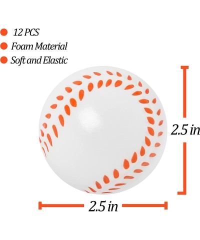 Baseball Party Favors Mini Foam Sport Balls 12 Pcs Baseball Stress Balls Prefect for Adults Kids Anxiety Relieve Pressure Squ...