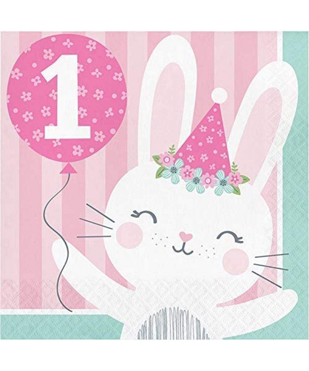 Party Supplies Bunny Party 1St Birthday Napkins Napkin Lunch Multicolor 6.5" 16ct $13.02 Kids' Party Tableware