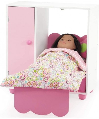 Doll Clothes Space Saving Murphy 18 inch Doll Bed Furniture Closet Toy Gift Set for Kids Girls - 5 Hangers and Doll Clothes S...