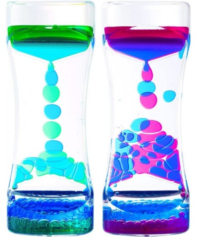 Liquid Motion Bubbler 2 Pack Ideal Sensory Toy for Kids and Adults Calming Relaxing Colorful Liquid Hourglass Fidget Toys wit...