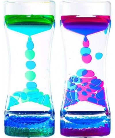 Liquid Motion Bubbler 2 Pack Ideal Sensory Toy for Kids and Adults Calming Relaxing Colorful Liquid Hourglass Fidget Toys wit...