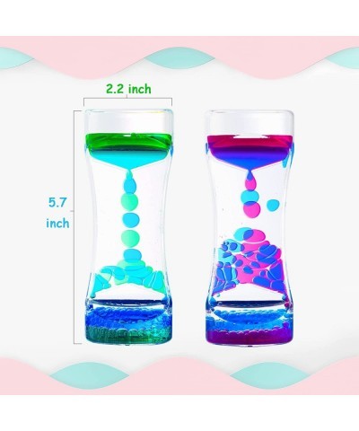 Liquid Motion Bubbler 2 Pack Ideal Sensory Toy for Kids and Adults Calming Relaxing Colorful Liquid Hourglass Fidget Toys wit...