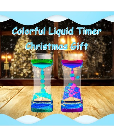 Liquid Motion Bubbler 2 Pack Ideal Sensory Toy for Kids and Adults Calming Relaxing Colorful Liquid Hourglass Fidget Toys wit...