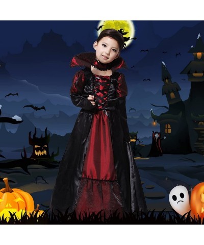 Vampire Costume for Girls Kids Halloween Costumes Role Playing Dress Up Party Cosplay Clothing $39.23 Kids' Costumes