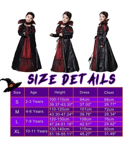 Vampire Costume for Girls Kids Halloween Costumes Role Playing Dress Up Party Cosplay Clothing $39.23 Kids' Costumes