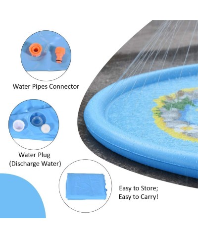 Sprinkle and Splash Play Mat 68 Inches Duck Wading Pool Pad Durable Sprinkler Pad Outdoor Water Sprinkler Toys for Kids $37.5...