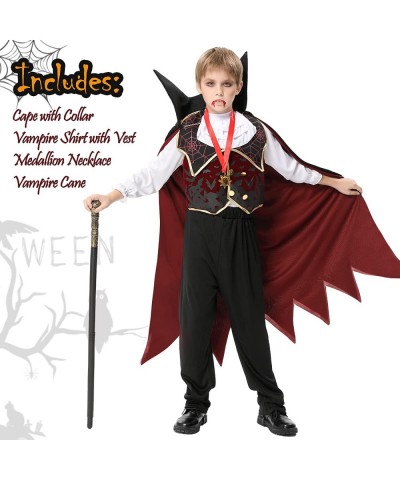 Halloween Gothic Vampire Costume Deluxe Set for Boys Kids Dracula Costume for Halloween Dress Up Party $33.60 Kids' Costumes