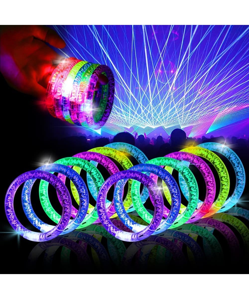 100 Pieces LED Glow Bracelets Set Neon Glow In The Dark Party Supplies Light Up Party Favors Gifts for Kids Adults Glow Acces...