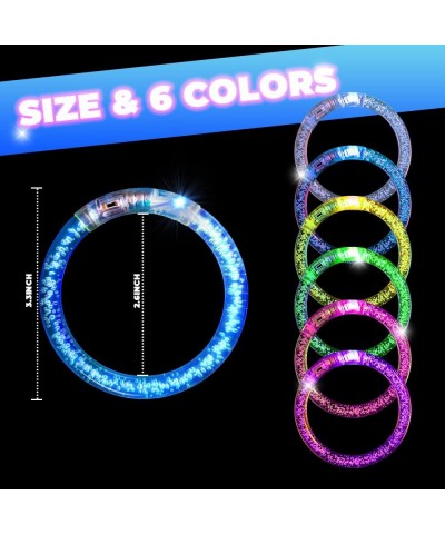 100 Pieces LED Glow Bracelets Set Neon Glow In The Dark Party Supplies Light Up Party Favors Gifts for Kids Adults Glow Acces...