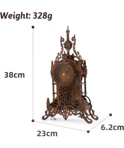 3D Wooden Puzzle Clock Model Kits Wood Puzzle Clock for Adults - Tower Clock 47pcs Jigsaw Laser Cut Puzzle $50.57 3-D Puzzles