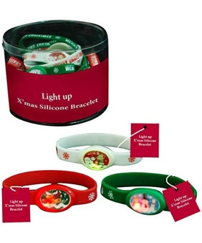 Set of 3 LED Light Up Christmas Silicone Bracelets $22.56 Kids' Dress-Up Accessories