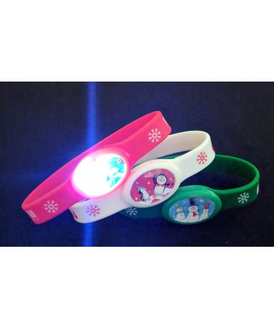 Set of 3 LED Light Up Christmas Silicone Bracelets $22.56 Kids' Dress-Up Accessories