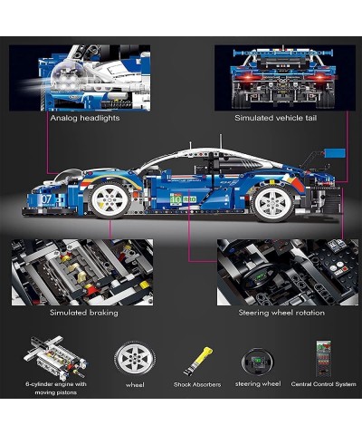 Brick Construction Toy Technique Building Blocks and Engineering Toy Adult Collectible Model Cars Kits to Build 1:12 Scale Ra...