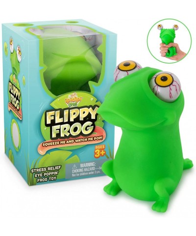 Eye Popping Flippy Frog - Large Squeeze - Stress Relief Toy - Latex Free Peepers Fidget - Anxiety Reducer Sensory Play - Funn...