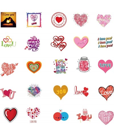 Valentine's Day Stickers for Water Bottles Big 50 Pack Cute Stickers for Kids Teens Girls Adults Perfect for Waterbottle Lapt...