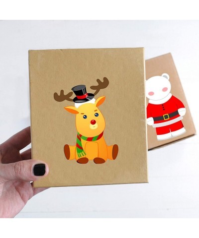 Make Your Own Christmas Stickers for Kids 35 Pack Make a Face Stickers with Santa Reindeer Snowman Bear Christmas Tree Candy ...