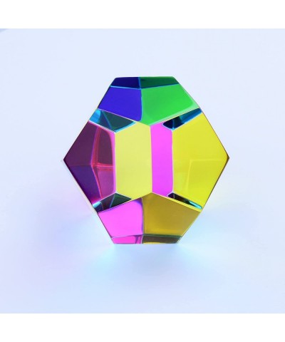 CMY Cubes? - The MUNDUS (50mm) - CMY Dodecahedron Optical Polyhedron - Cyan Magenta Yellow - Subtractive Color Mixing Diamond...