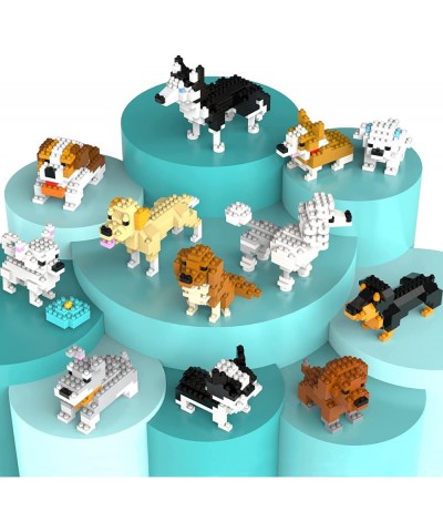 12 in 1 Box Mini Dog Building Blocks Sets for Goodie Bags Prizes Boy and Girls Birthday Gifts Party Favors for Kids 8-12 1372...