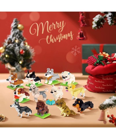 12 in 1 Box Mini Dog Building Blocks Sets for Goodie Bags Prizes Boy and Girls Birthday Gifts Party Favors for Kids 8-12 1372...