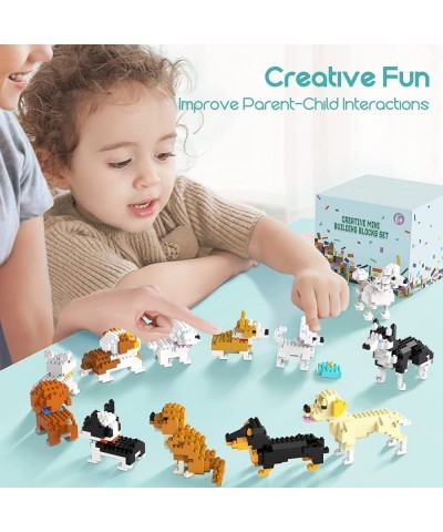 12 in 1 Box Mini Dog Building Blocks Sets for Goodie Bags Prizes Boy and Girls Birthday Gifts Party Favors for Kids 8-12 1372...